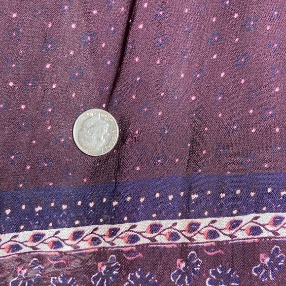Anthropologie  Galene Embroidered Tunic Dress Size US 12 burgundy - Picture 11 of 15